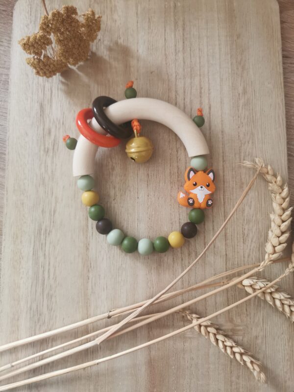 hochet renard wood